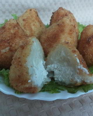 Картофельные крокеты с куриной начинкой