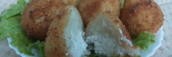картофельные крокеты с куриной начинкой