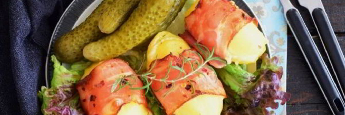 Картошка с беконом и сыром в духовке