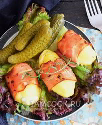 Картошка с беконом и сыром в духовке