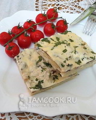 Картошка с белыми грибами в духовке