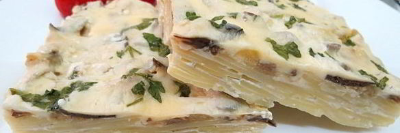 картошка с белыми грибами в духовке