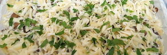 картошка с белыми грибами в духовке