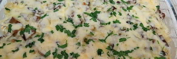 картошка с белыми грибами в духовке