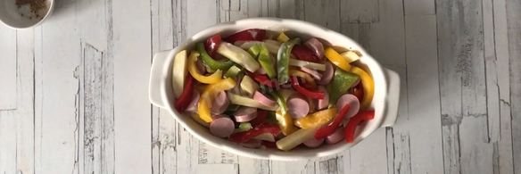 картошка с сосисками в духовке