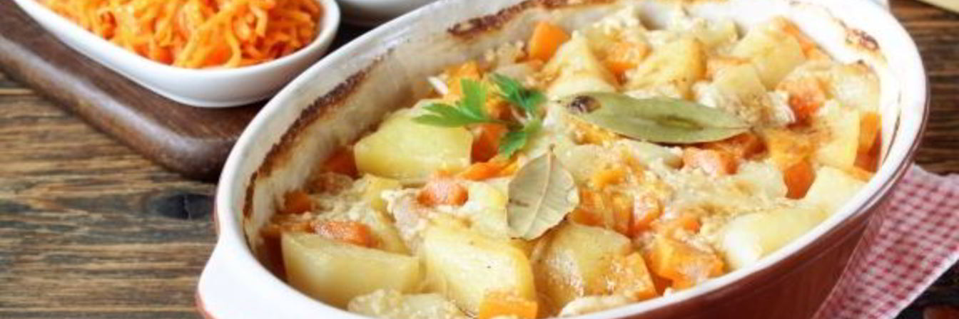 Картошка в кефире в духовке