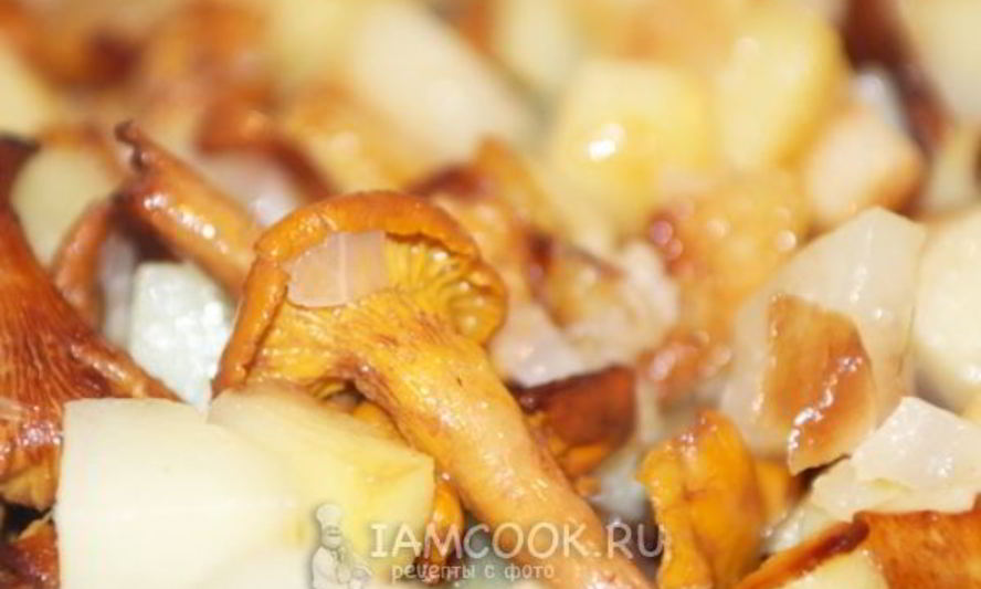 Рецепт картошки жареной с лисичками