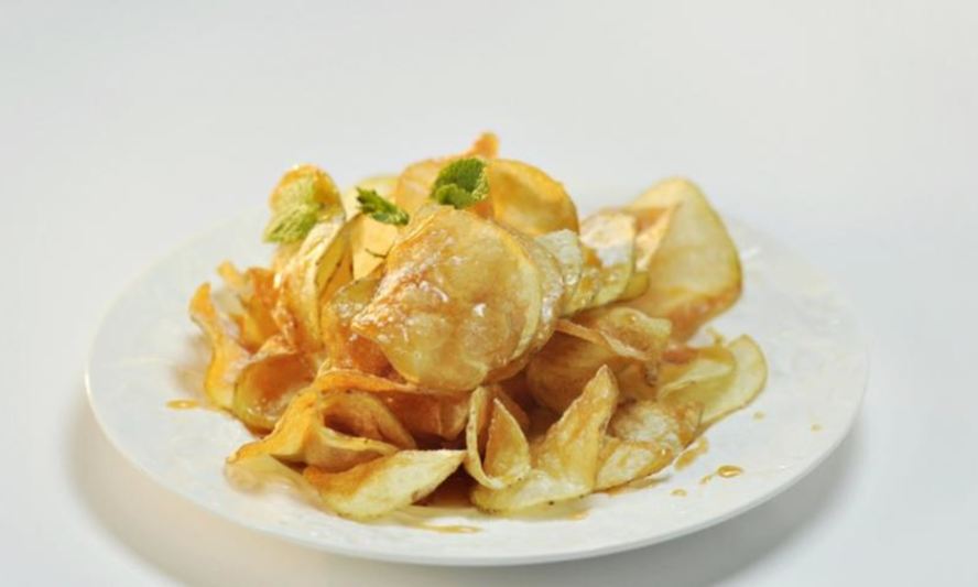 Рецепт хрустящего картофеля с карамелью