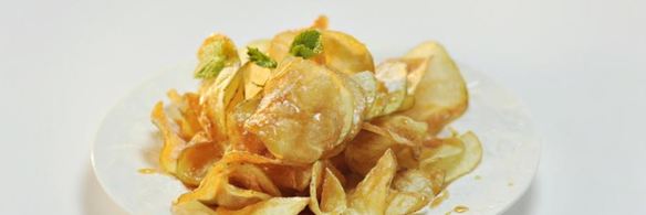 хрустящий картофель с карамелью