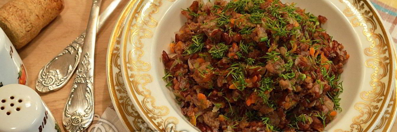 Красный рис с мясом