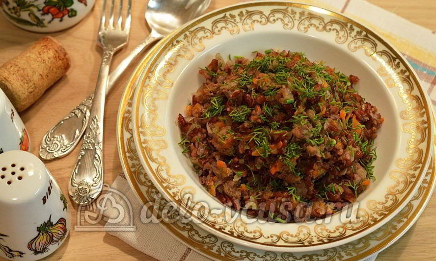 Рецепт красного риса с мясом