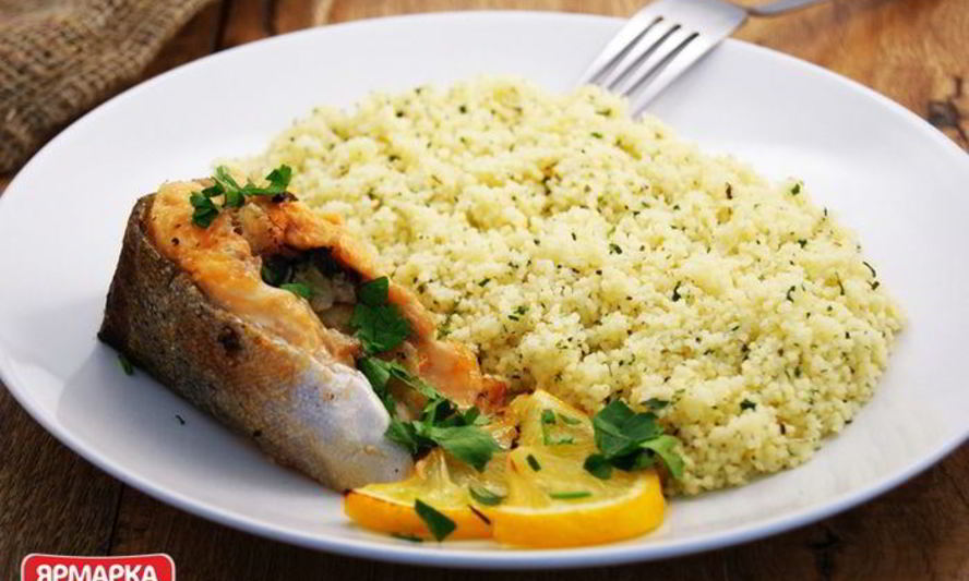 Рецепт кускуса с запеченной форелью
