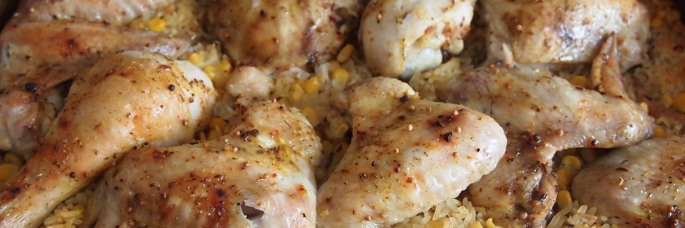 Ленивый тушеный рис с кукурузой