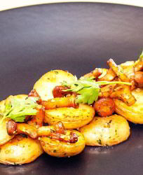 Мини-картофель с лисичками