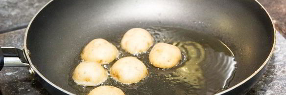 мини-картофель с лисичками