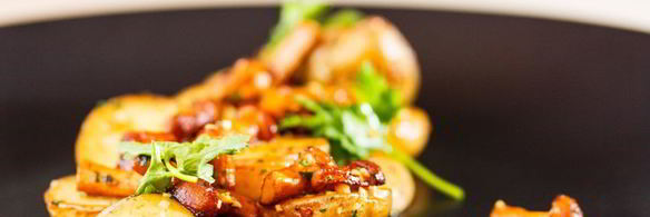 мини-картофель с лисичками