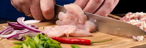 пикантный рис с курицей и беконом