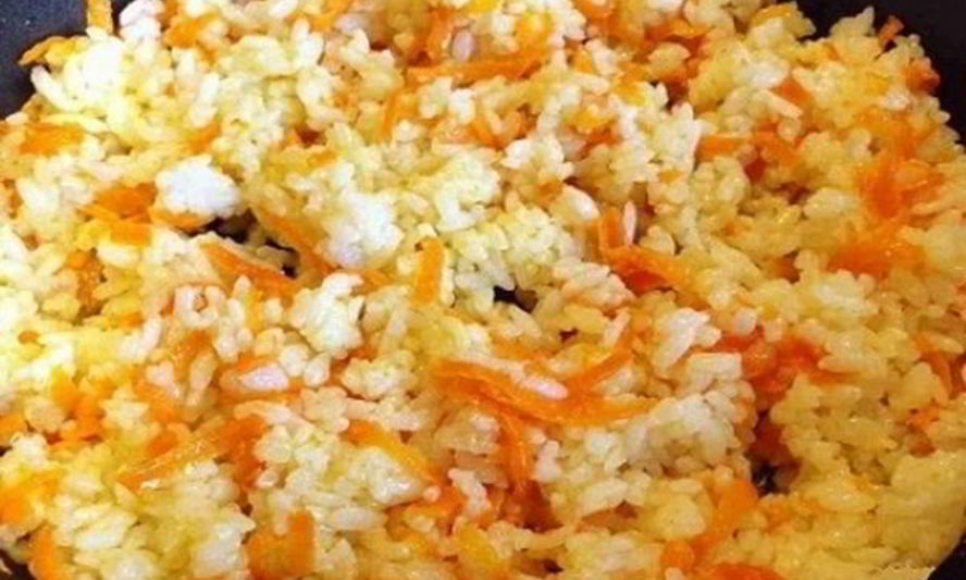 Рецепт риса на сковороде за полчаса