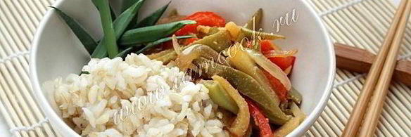 рис с ананасом и овощами