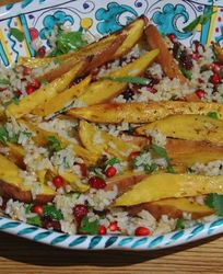 Рис с бататом, клюквой и гранатом