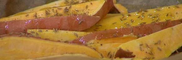 рис с бататом, клюквой и гранатом