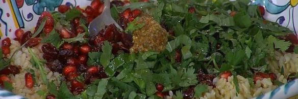 рис с бататом, клюквой и гранатом