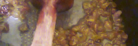 рис с грецким орехом и апельсином