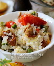 Рис с грибами и овощами
