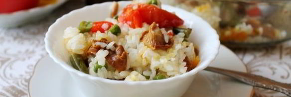 рис с грибами и овощами