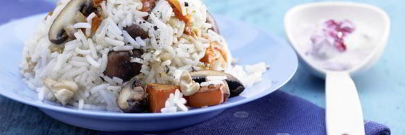 рис с грибами