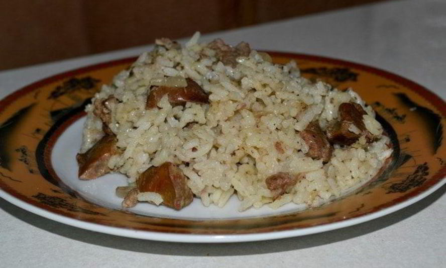 Рецепт риса с куриной печенью