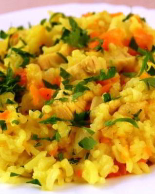 Рис с морковью и луком