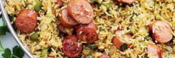 рис с сосиской