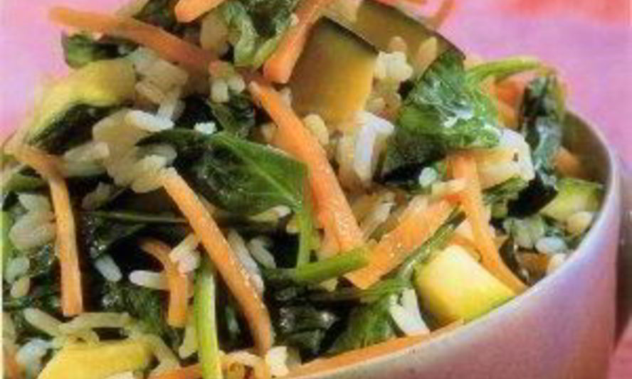 Рецепт риса жареного с зеленью