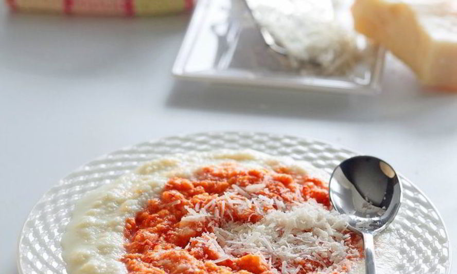 Рецепт трио пюре из цветной капусты, красного перца и кукурузы