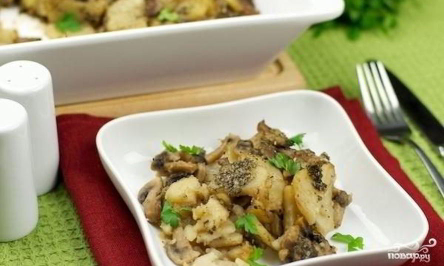 Рецепт жареной картошки с грибами