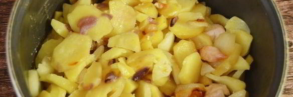 жареная картошка с курицей в мультиварке