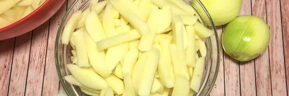 жареная картошка с луком