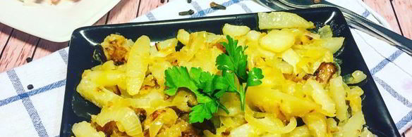 жареная картошка с луком