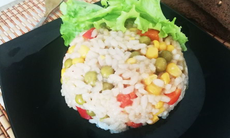 Рецепт жареного риса с овощами