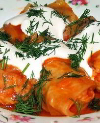 Диетические голубцы в сметане