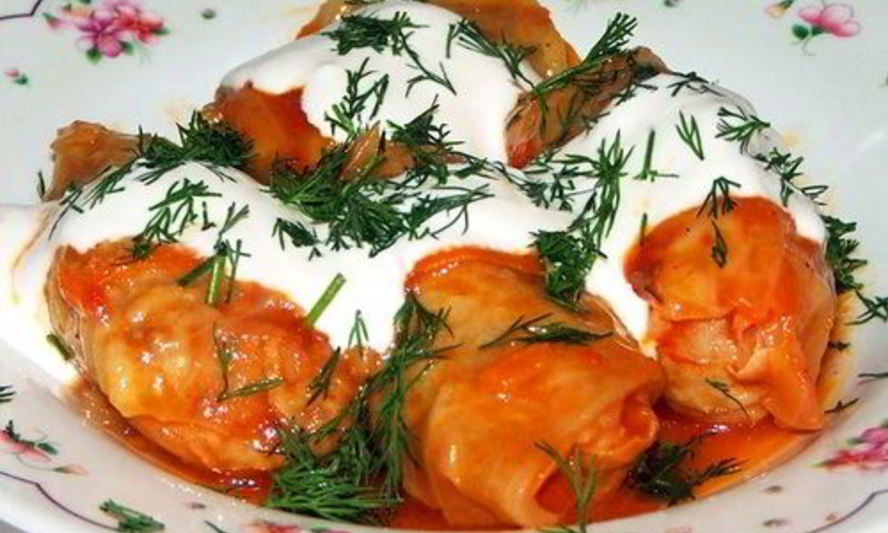 Рецепт диетических голубцов в сметане