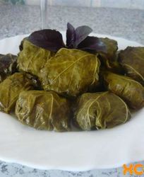 Долма из свежих виноградных листьев