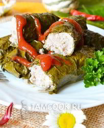 Долма со свининой без риса