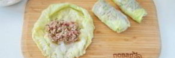 голубцы из молодой капусты с фаршем и чечевицей