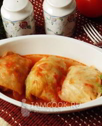 Голубцы с курицей, свиной грудинкой и грибами