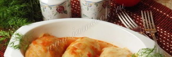 голубцы с курицей, свиной грудинкой и грибами