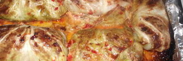 голубцы с мясом, запеченные в духовке