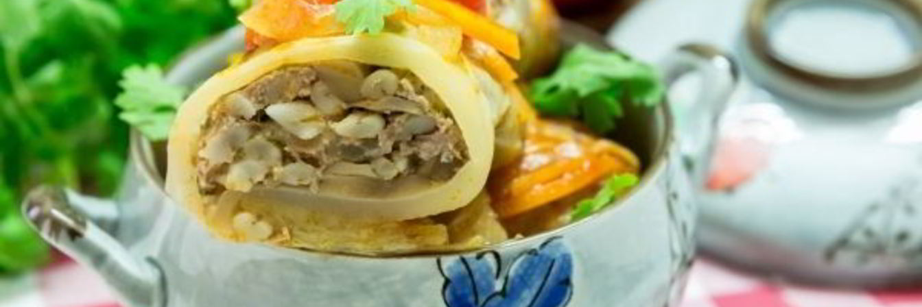 Голубцы с перловкой и грибами