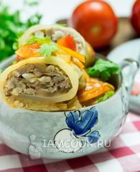 Голубцы с перловкой и грибами